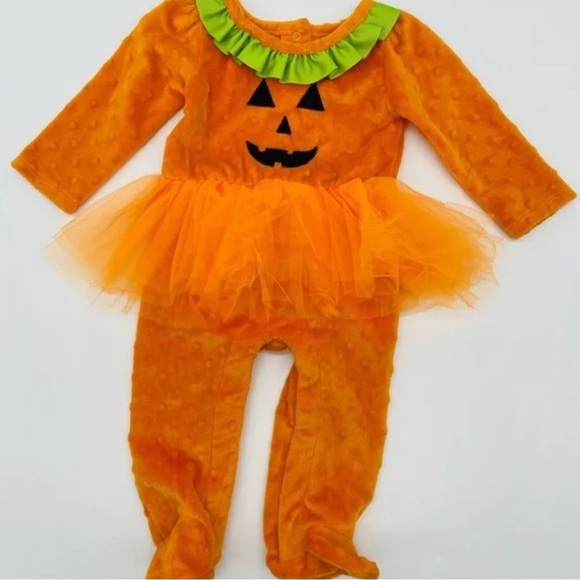 Girls Mud Pie Pumpkin Halloween Costume size 6/9m - Picture 3 of 7